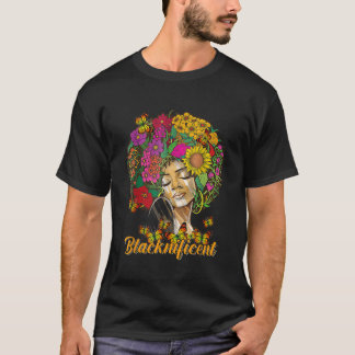Camiseta Mariposa de pelo afro floral nativa africana a
