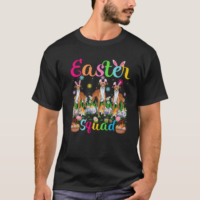 Camiseta Mariposa de perro blanco conejo de Pascua de Pascu (Anverso)