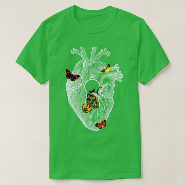 Camiseta Mariposa de Primavera del Corazón por Tobe Fonseca (Diseño del anverso)