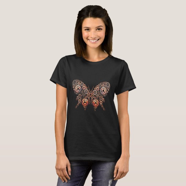 CAMISETA MARIPOSA DE STEAMPUNK (Anverso completo)