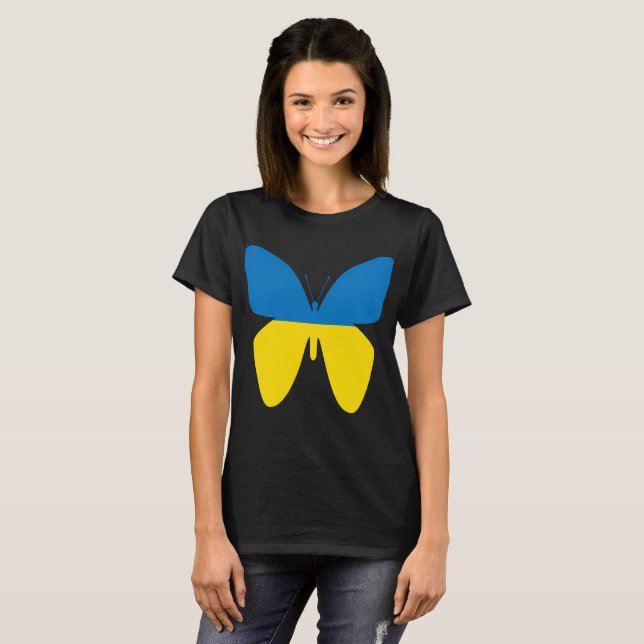 Camiseta Mariposa de Ucrania (Anverso completo)