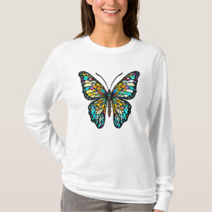 Camiseta Mariposa de vidrio manchado colorido