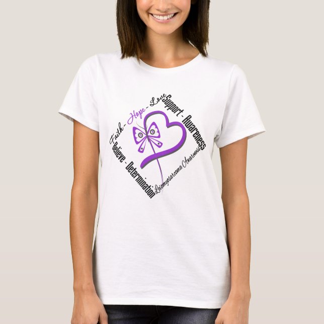 Camiseta Mariposa del amor de la esperanza de la fe de (Anverso)