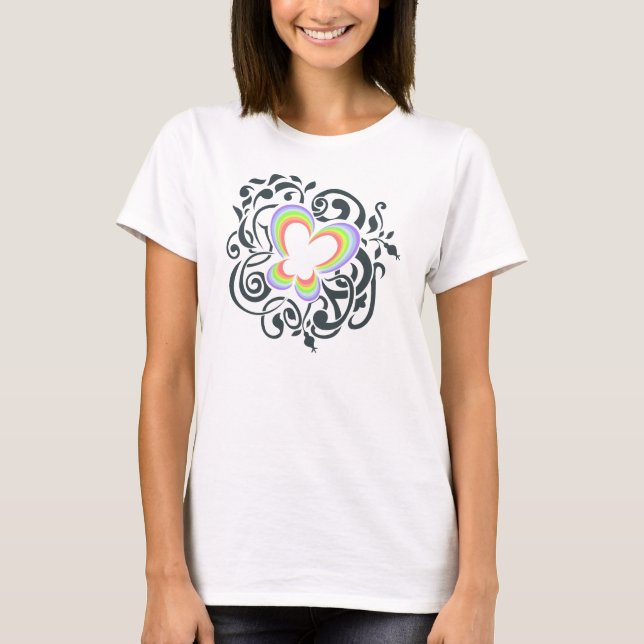 Camiseta Mariposa del arco iris (Anverso)