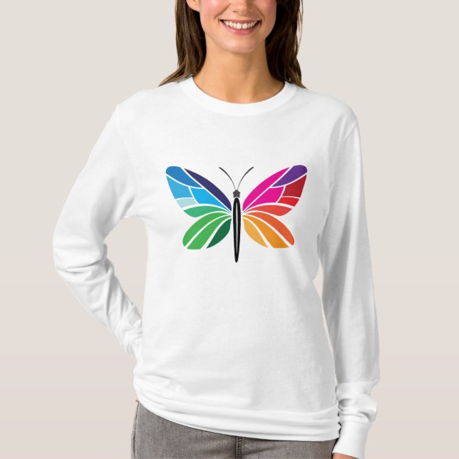 Camiseta Mariposa del arco iris (Anverso)