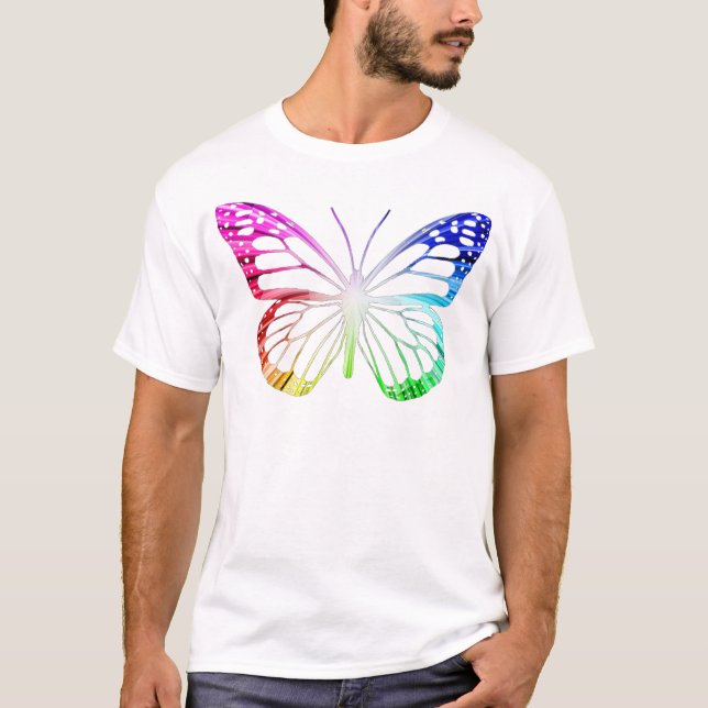 Camiseta mariposa del arco iris (Anverso)