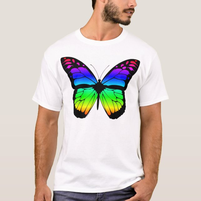 Camiseta Mariposa del arco iris (Anverso)