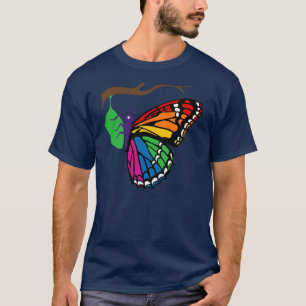 Camiseta Mariposa del arco iris que emerge de crisálida