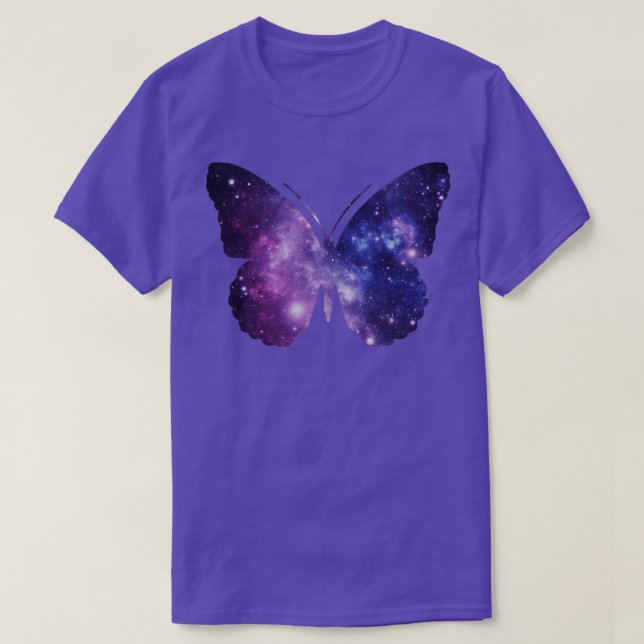 Camiseta Mariposa del espacio púrpura (Diseño del anverso)