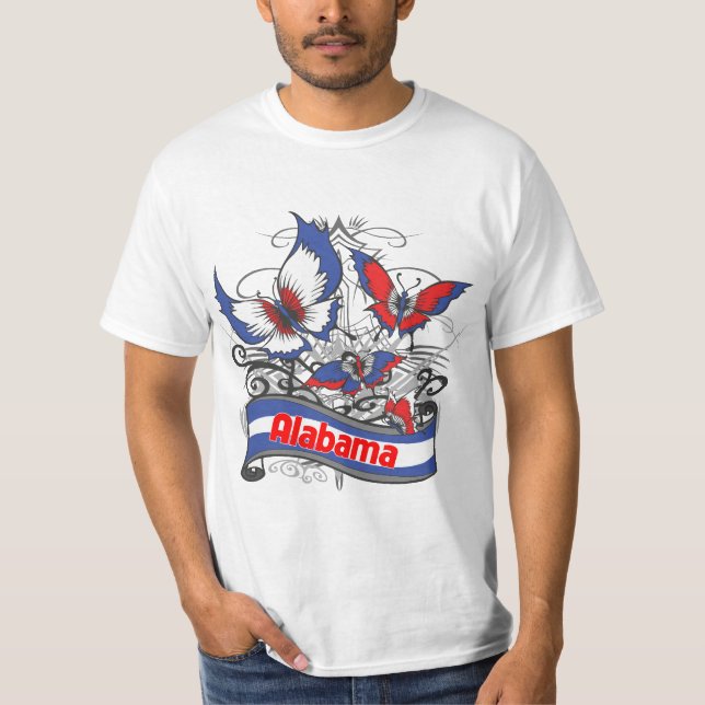 Camiseta Mariposa del patriotismo de Alabama (Anverso)