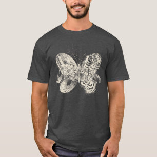 Camiseta Mariposa del tatuaje del tigre dragón por Tobe Fon