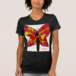 Camiseta mariposa del vitral