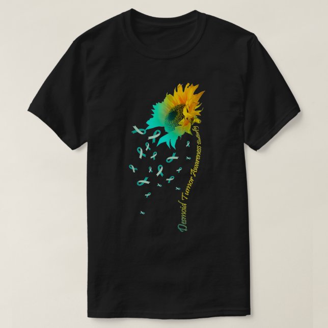 Camiseta Mariposa desmoidea de conciencia de los tumores (Diseño del anverso)