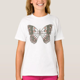 Camiseta Mariposa Dibujada a Mano para Niñas