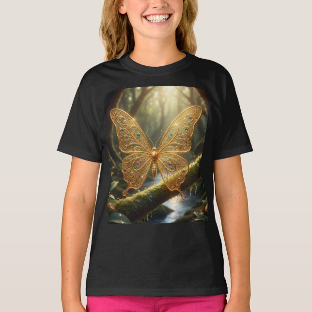 Camiseta Mariposa dorada (Anverso)