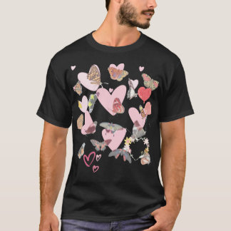 Camiseta Mariposa El día de San Valentín Heart Love T-Shirt
