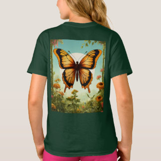 Camiseta Mariposa elegante 'B': diseño de logotipo de letra