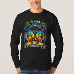 Camiseta Mariposa En Abril Usamos Azul Para Awarene Autista