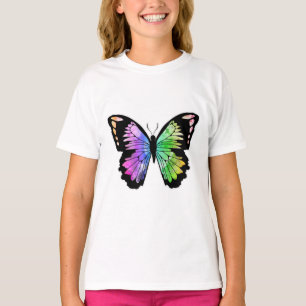 Camiseta Mariposa en colores arcoiris