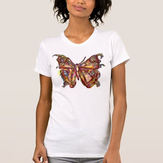 CAMISETA MARIPOSA EN DESTELLOS DE ORO (Anverso)