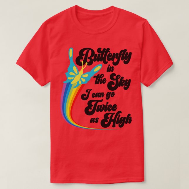 Camiseta Mariposa en el cielo (Diseño del anverso)
