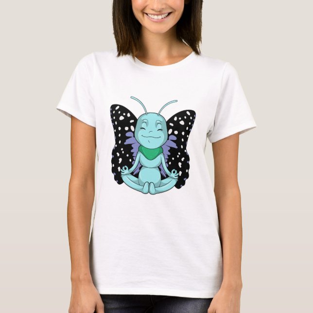 Camiseta Mariposa en las piernas de streaming de yoga (Anverso)