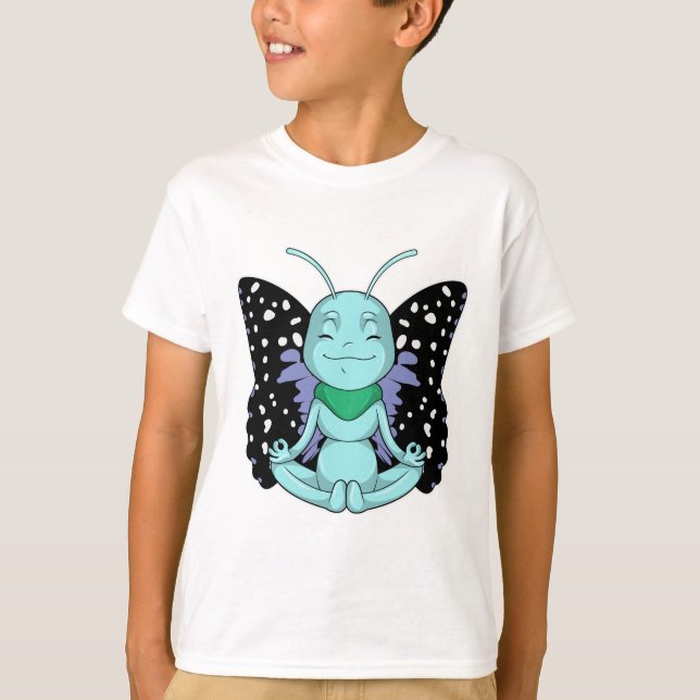 Camiseta Mariposa en las piernas de streaming de yoga (Anverso)