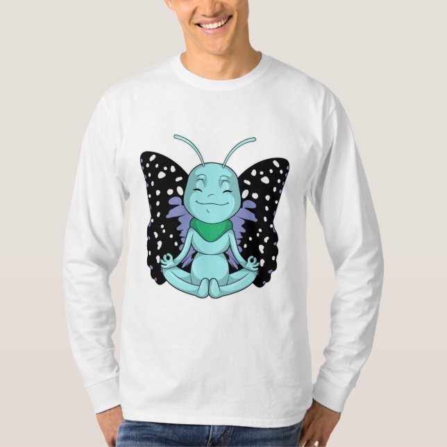 Camiseta Mariposa en las piernas de streaming de yoga (Anverso)