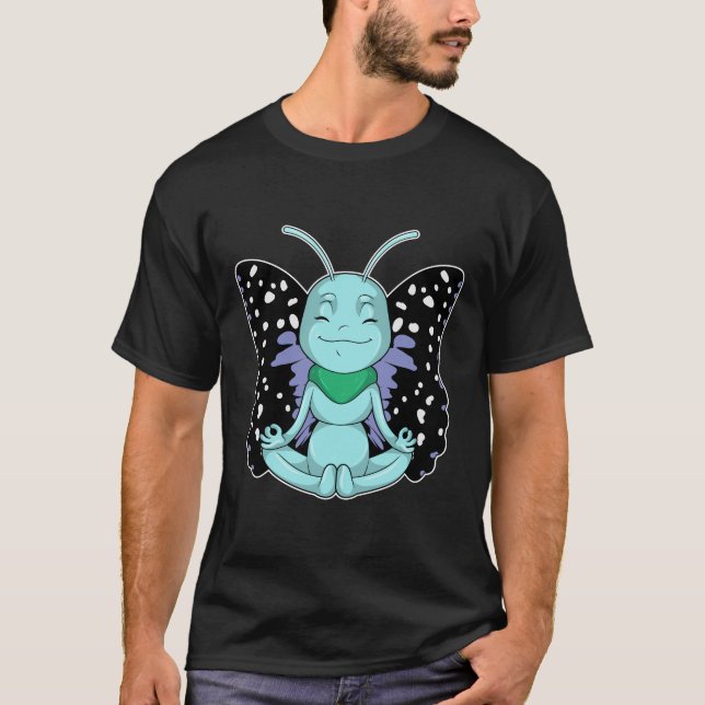 Camiseta Mariposa en las piernas de streaming de yoga (Anverso)