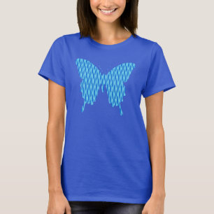 Camiseta Mariposa en papel abstracto - tonos azules