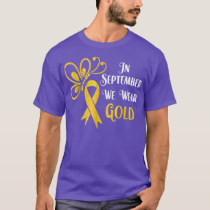 Camiseta Mariposa En Septiembre Usamos Camisas De Oro Child