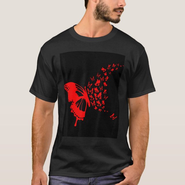 Camiseta Mariposa Enjambre moda fácil de ir (Anverso)