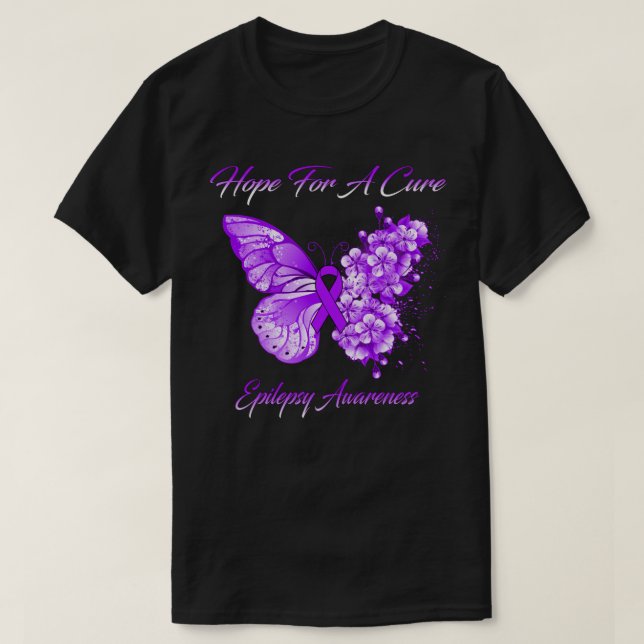 Camiseta Mariposa Esperanza De Una Conciencia De La Epileps (Diseño del anverso)