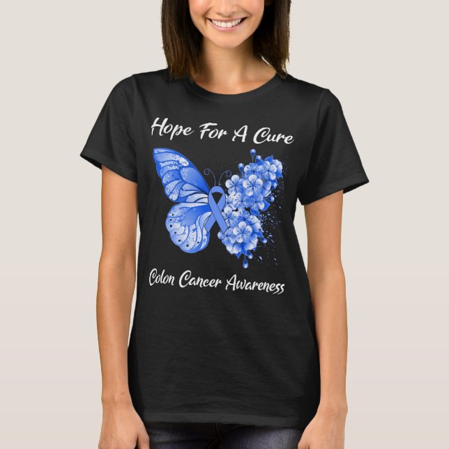 Camiseta Mariposa Esperanza De Una Conciencia Sobre El Cánc (Anverso)
