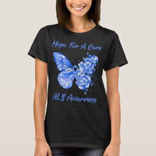 Camiseta Mariposa Esperanza De Una Cura Y Conciencia De ALS