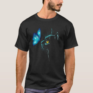 Camiseta Mariposa estética y felino gato gatito felino feli