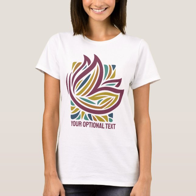 Camiseta Mariposa estilizada Texto opcional (Anverso)