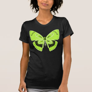 Camiseta Mariposa estilo Art Nouveau verde lima