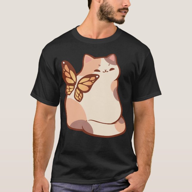 Camiseta Mariposa Fairy Calico Cat (Anverso)