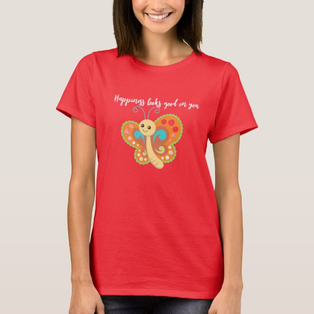 Camiseta Mariposa feliz (Anverso)