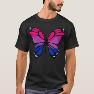 Camiseta Mariposa femenina con colores del Orgullo Biseual