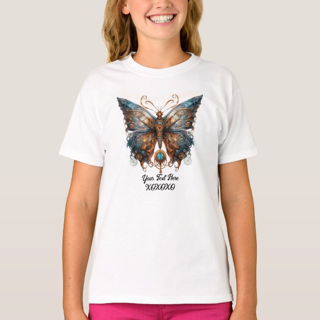 Camiseta Mariposa fiesta Steampunk (Anverso)