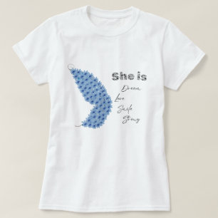 Camiseta Mariposa flor, es una sonrisa de amor soñada