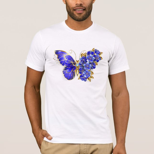 Camiseta Mariposa Flor Zafiro (Anverso)