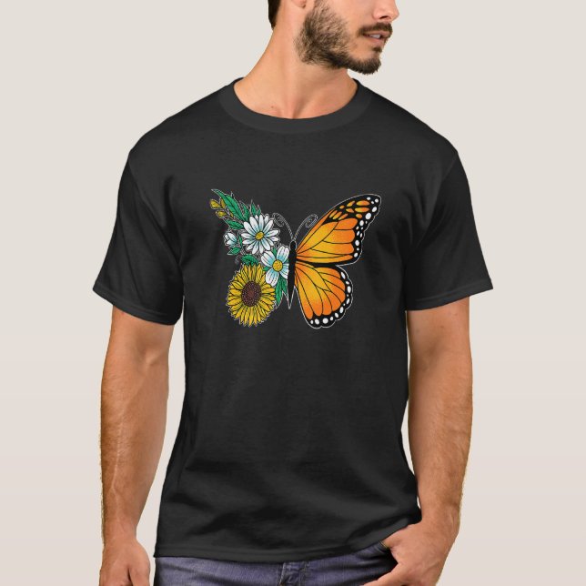 Camiseta Mariposa floral (Anverso)