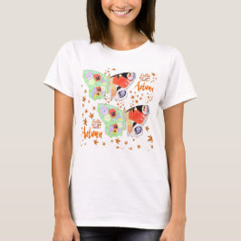 Camiseta Mariposa floral otoño