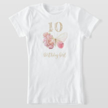 Mariposa floral tema 10 cumpleaños