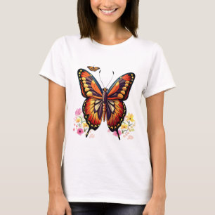 Camiseta Mariposa, flores