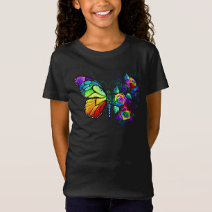 Camiseta Mariposa florida arcoiris
