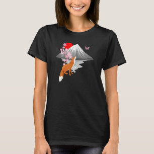 Camiseta Mariposa Fox con ala de flores de cerezo en japoné